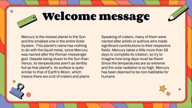 Bienvenue à la classe de collège Modèles de présentation