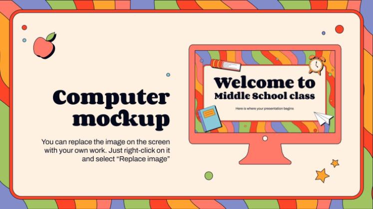 Bienvenue à la classe de collège Modèles de présentation