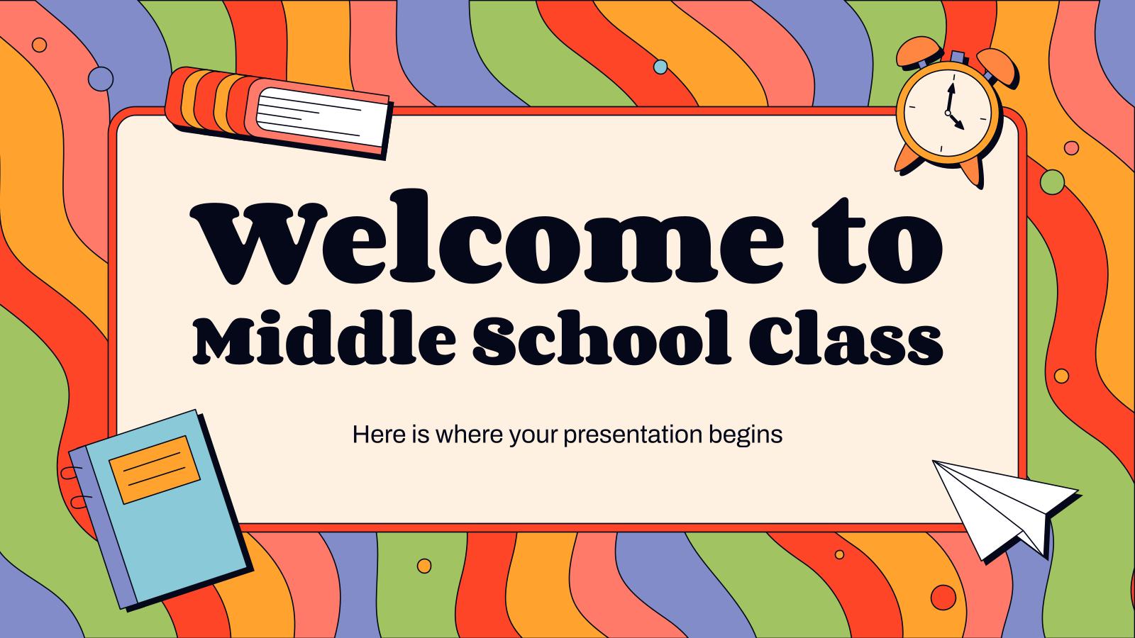 Welcome to Middle School Class presentation template 