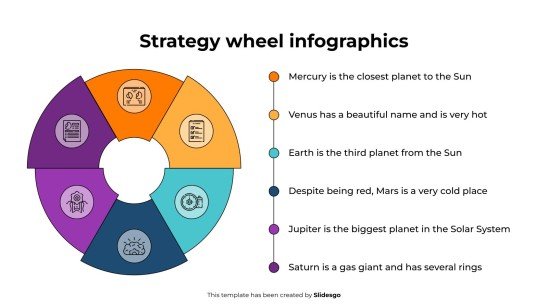 Strategy Wheel Infographics presentation template 