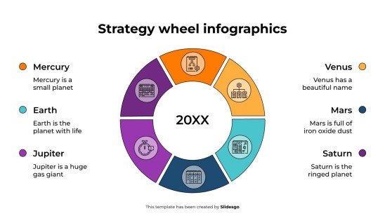 Strategy Wheel Infographics presentation template 