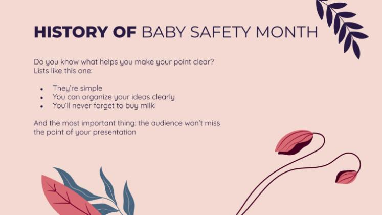 아기 안전의 달에 대한 태아 질병 인식 프레젠테이션 템플릿