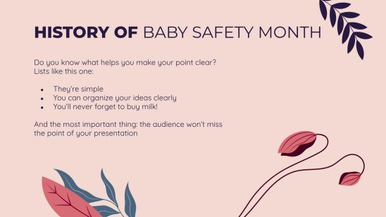 아기 안전의 달에 대한 태아 질병 인식 프레젠테이션 템플릿
