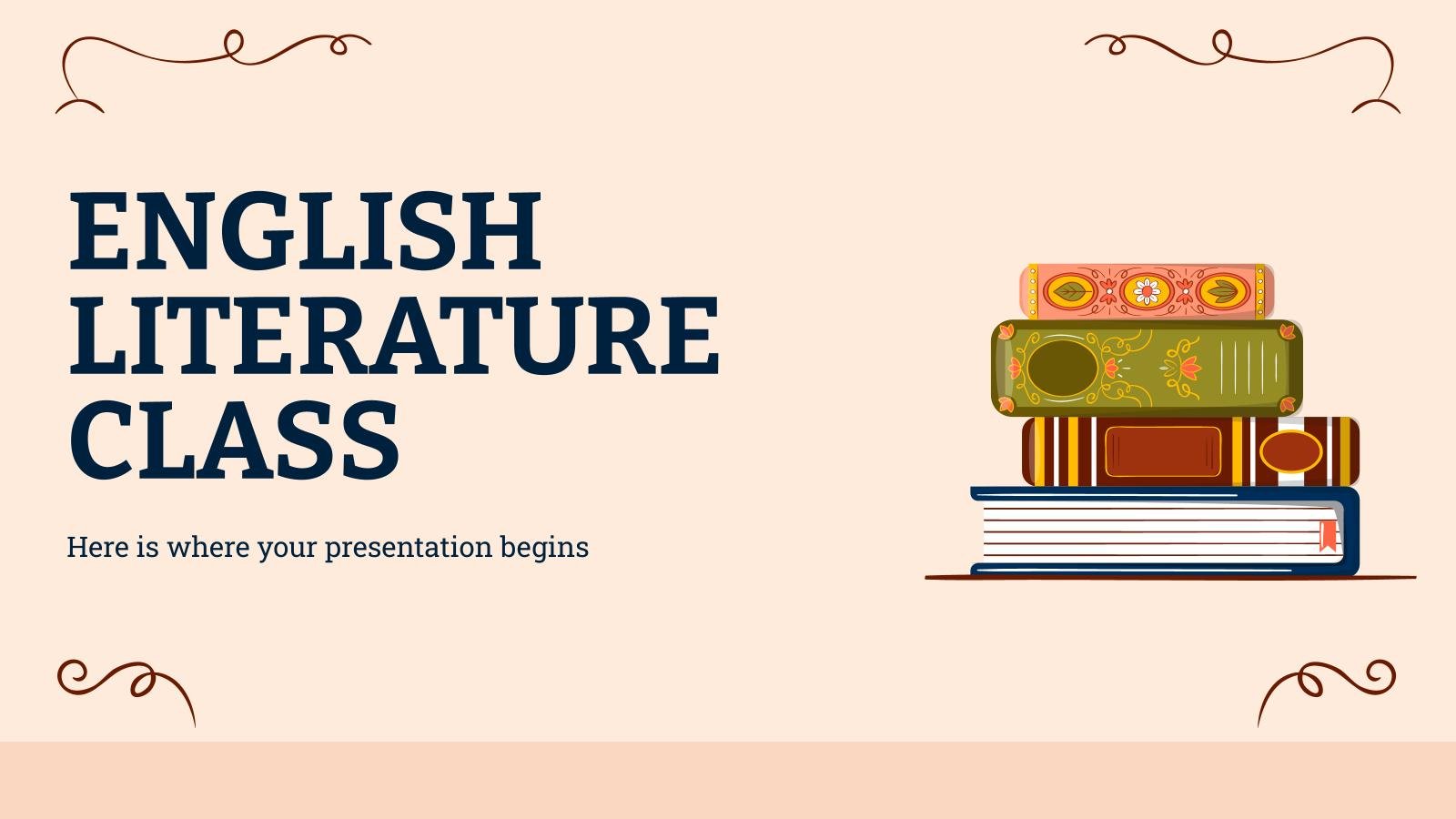 English Literature Class presentation template 