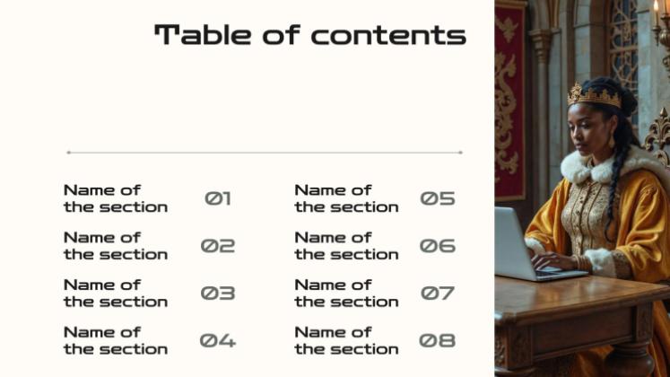 Das Mittelalter trifft auf KI Präsentationsvorlage
