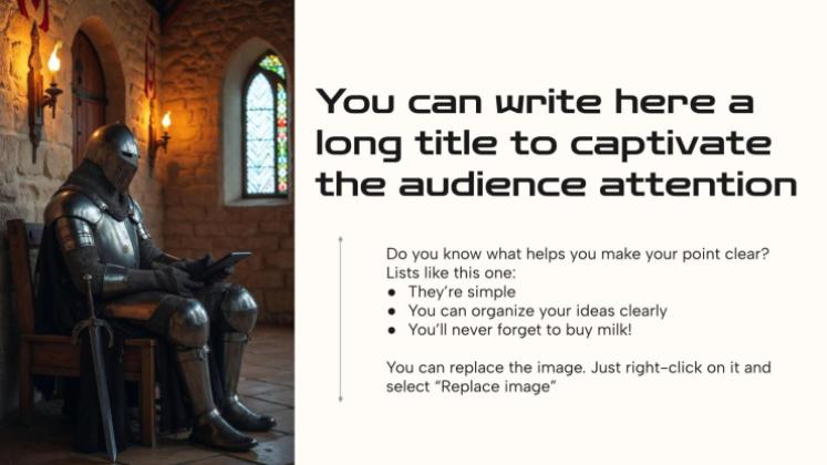 Das Mittelalter trifft auf KI Präsentationsvorlage