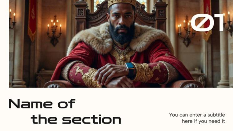 Das Mittelalter trifft auf KI Präsentationsvorlage