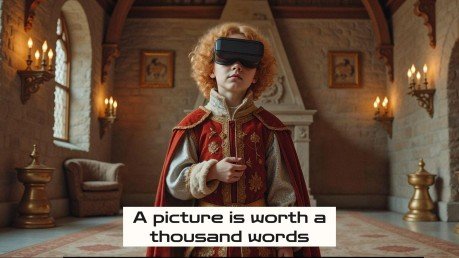 Das Mittelalter trifft auf KI Präsentationsvorlage