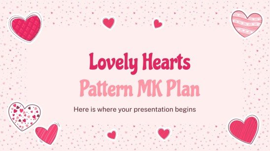 Lovely Hearts Pattern MK Plan presentation template 