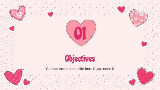 Lovely Hearts Pattern MK Plan presentation template 