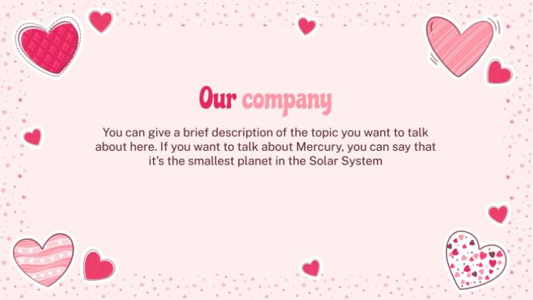 Lovely Hearts Pattern MK Plan presentation template 