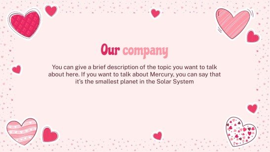Lovely Hearts Pattern MK Plan presentation template 