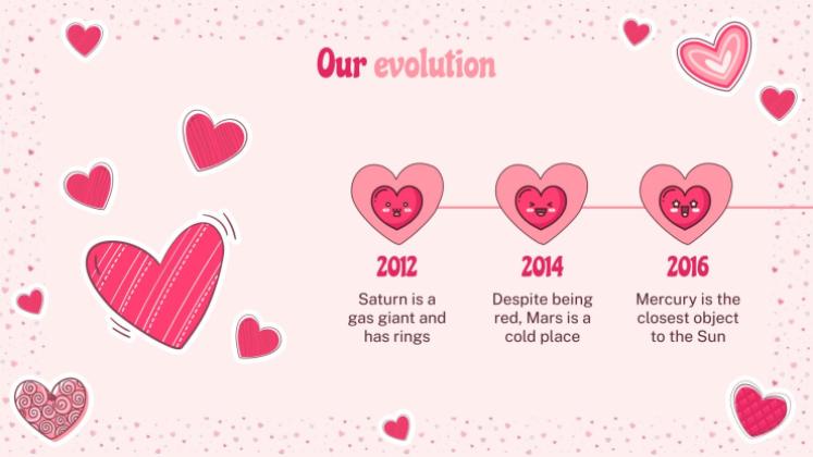 Lovely Hearts Pattern MK Plan presentation template 