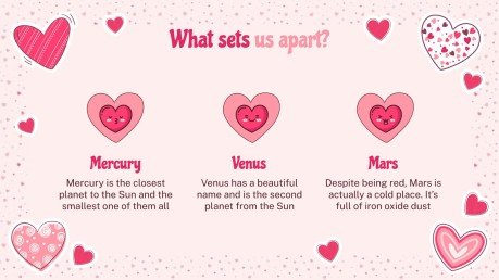 Lovely Hearts Pattern MK Plan presentation template 