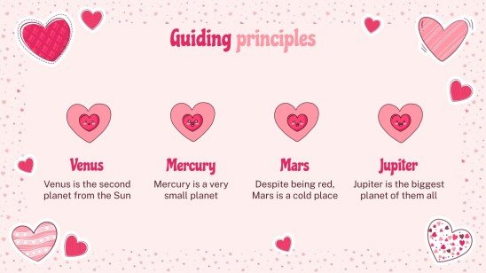 Lovely Hearts Pattern MK Plan presentation template 
