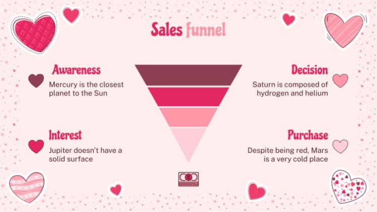 Lovely Hearts Pattern MK Plan presentation template 