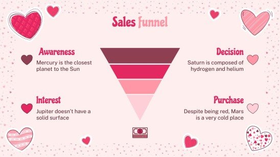 Lovely Hearts Pattern MK Plan presentation template 