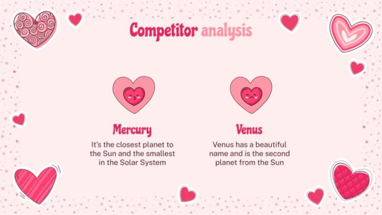 Lovely Hearts Pattern MK Plan presentation template 