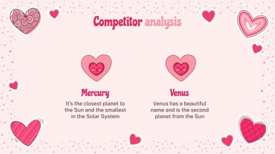 Lovely Hearts Pattern MK Plan presentation template 
