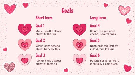 Lovely Hearts Pattern MK Plan presentation template 