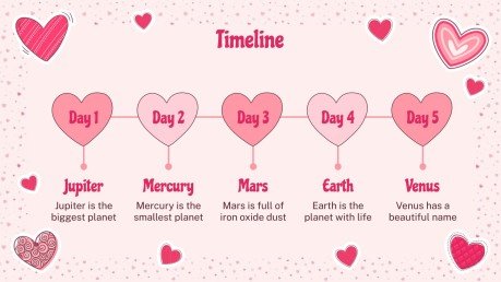 Lovely Hearts Pattern MK Plan presentation template 