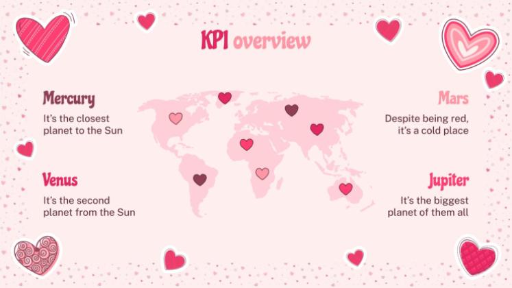 Lovely Hearts Pattern MK Plan presentation template 