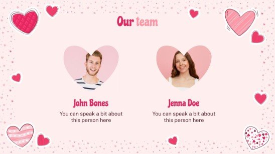 Lovely Hearts Pattern MK Plan presentation template 