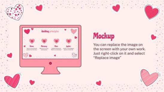 Lovely Hearts Pattern MK Plan presentation template 