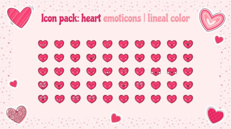 Lovely Hearts Pattern MK Plan presentation template 