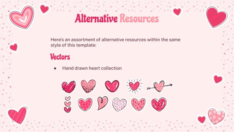Lovely Hearts Pattern MK Plan presentation template 
