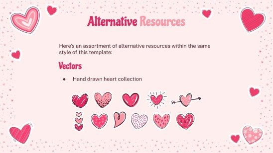 Lovely Hearts Pattern MK Plan presentation template 