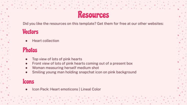 Lovely Hearts Pattern MK Plan presentation template 