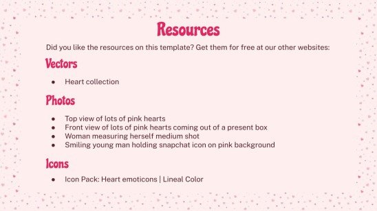 Lovely Hearts Pattern MK Plan presentation template 