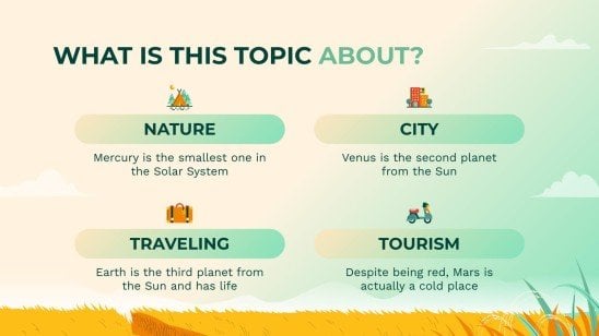 Atelier sur les bases du voyage et du tourisme Modèles de présentation