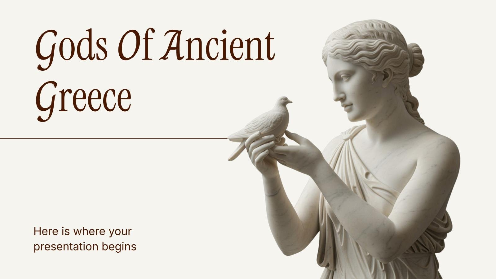 Gods of Ancient Greece presentation template 