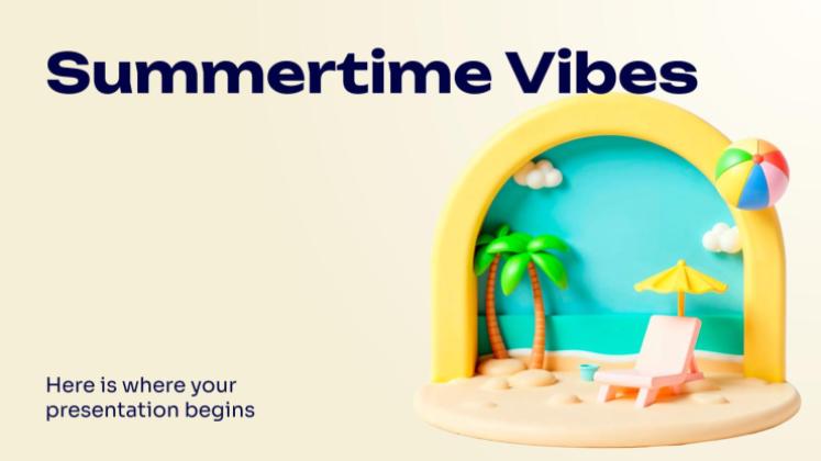 Plantilla de presentación Vibraciones de verano