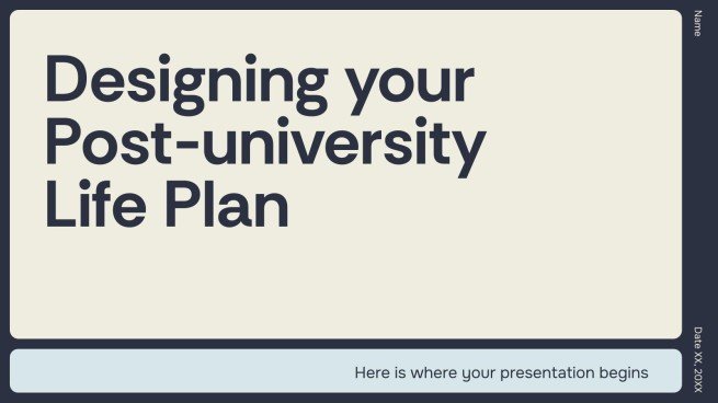 Designing Your Post-University Life Plan presentation template 