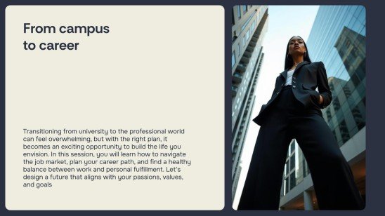 Designing Your Post-University Life Plan presentation template 