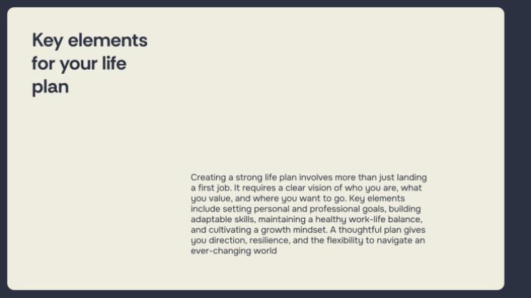 Designing Your Post-University Life Plan presentation template 