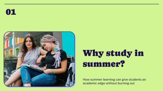 Lerntipps für den Sommer Präsentationsvorlage