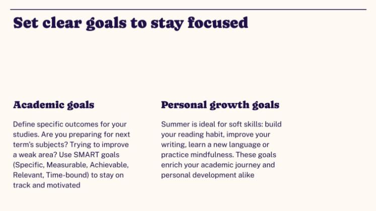 Lerntipps für den Sommer Präsentationsvorlage