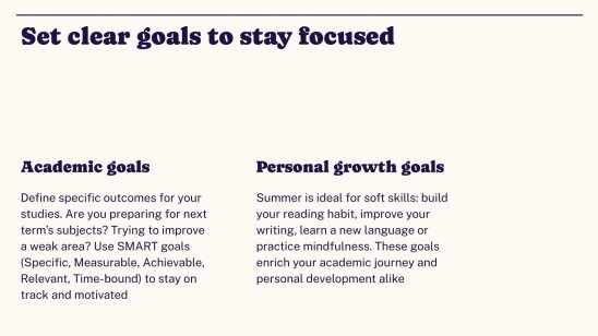 Lerntipps für den Sommer Präsentationsvorlage