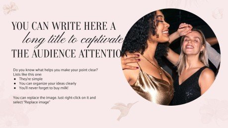 Plantilla de presentación Ideas memorables para despedidas de soltera