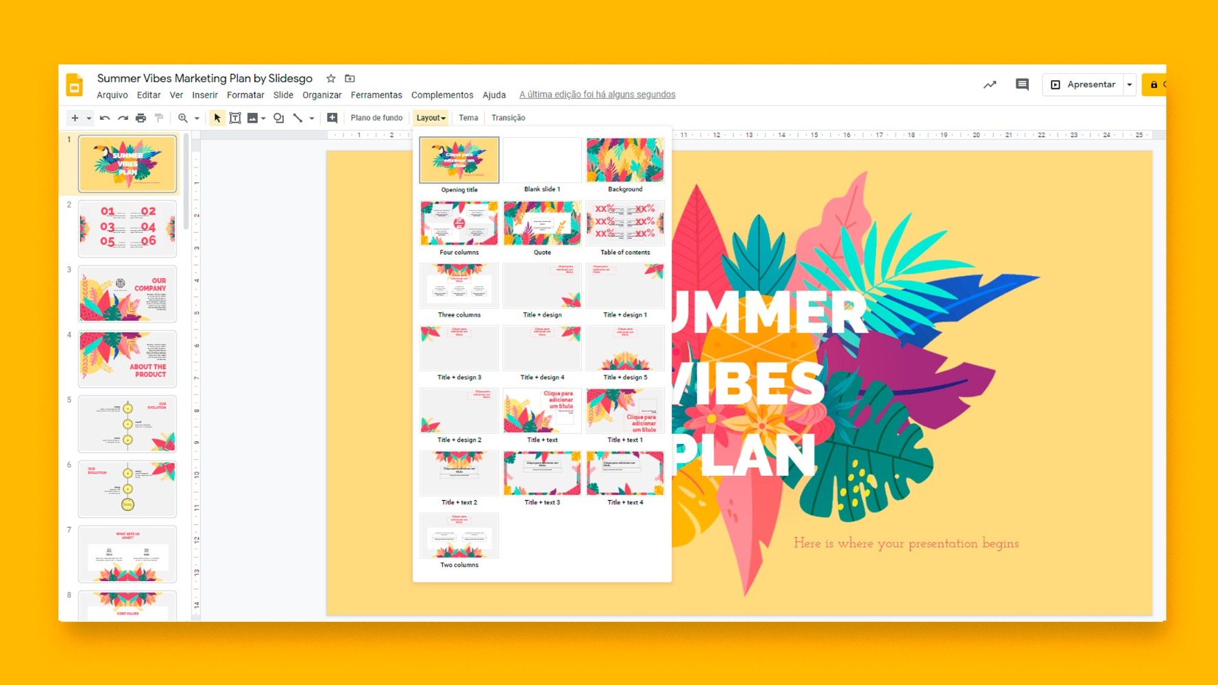 Como aplicar layouts em Google Slides | Tutoriais e Dicas de apresentação