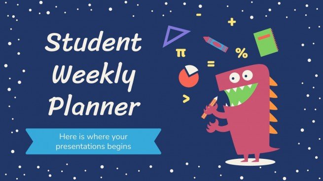 Student Weekly Planner Google Slides and PowerPoint template