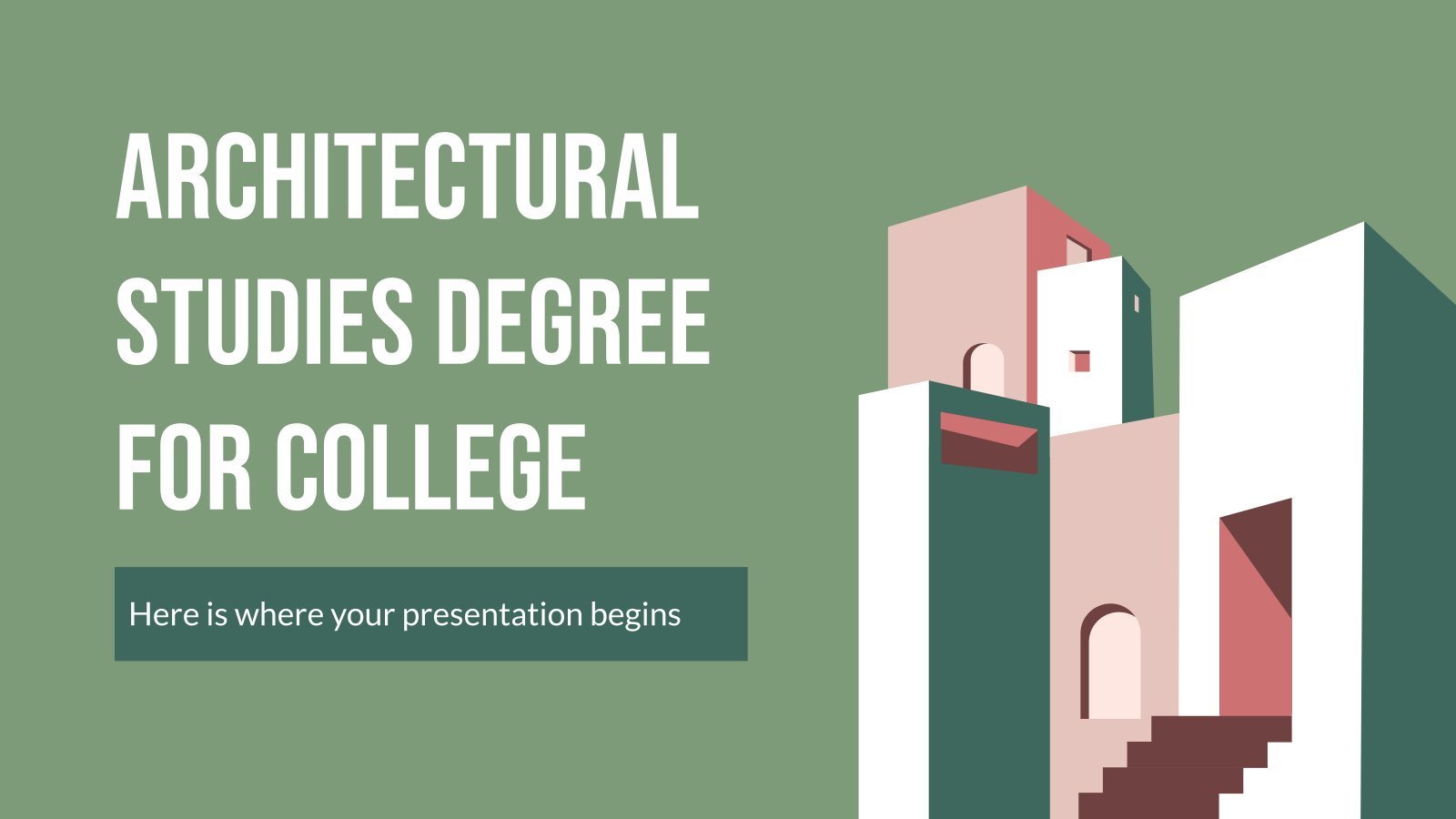 Architectural Studies Degree for College presentation template 