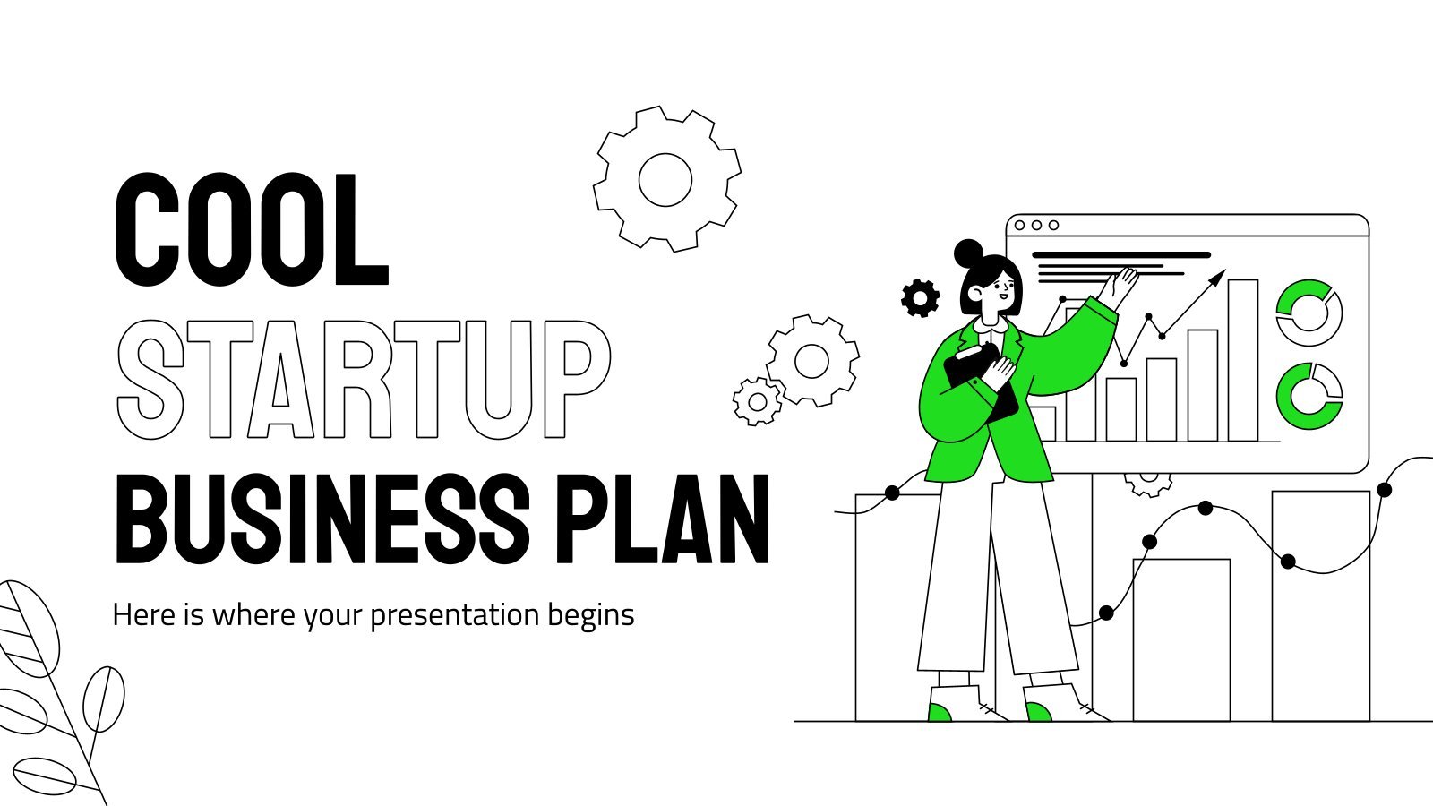 Plantilla de presentación Plan de negocios genial para startups