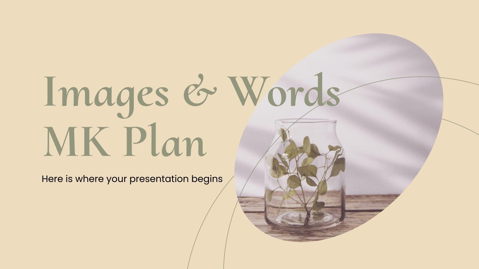 Marketingplan Bilder und Worte Präsentationsvorlage