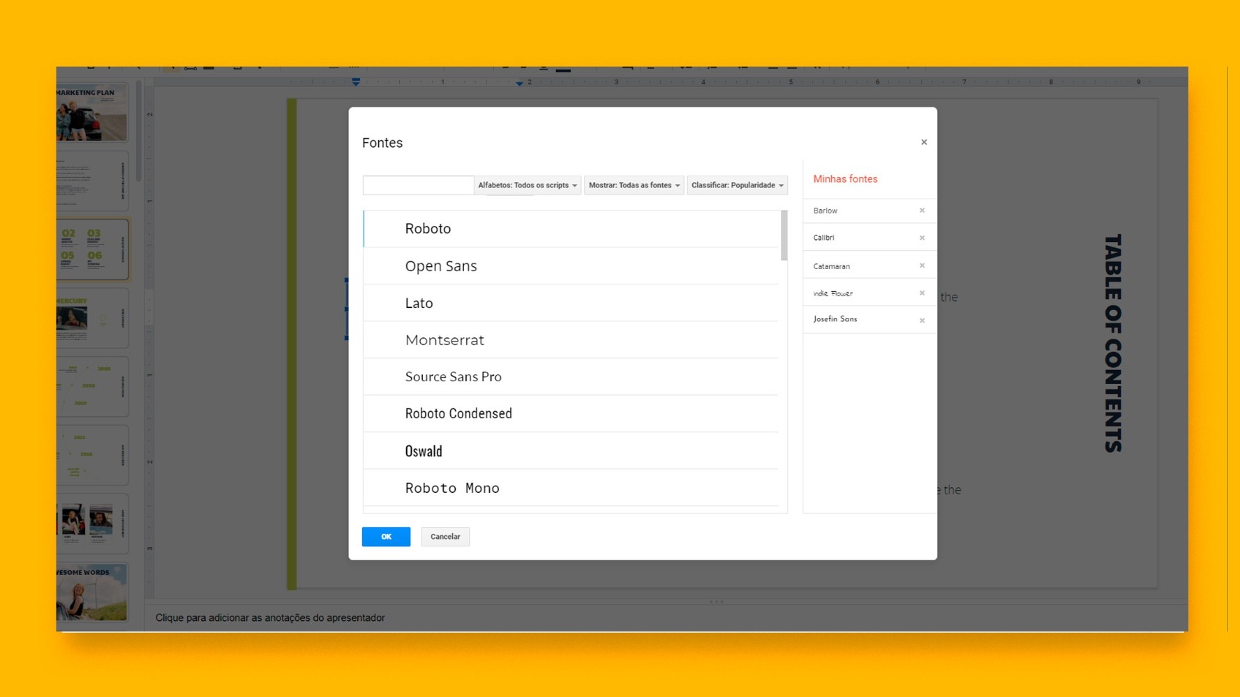 Como adicionar ou alterar fontes no Google Slides | Tutoriais e Dicas de apresentação