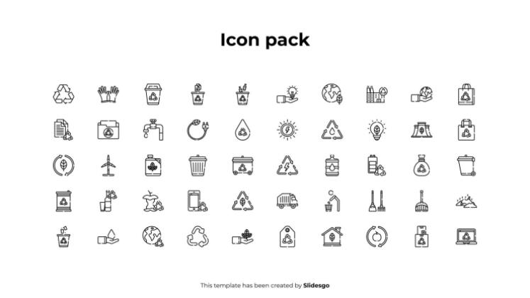 Plantilla de presentación Infografía del proceso de reciclaje